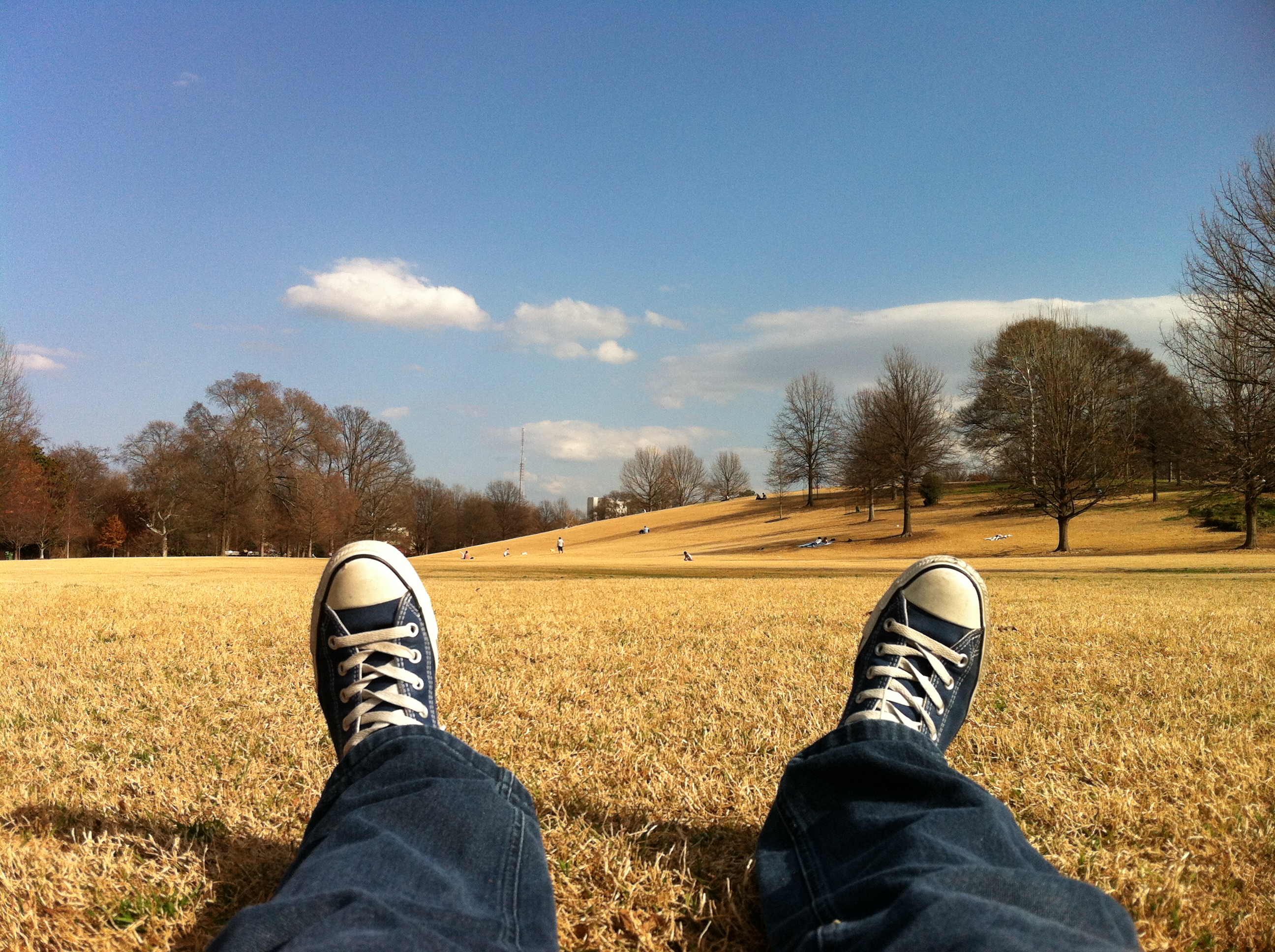 Guy With Shoes in a Field